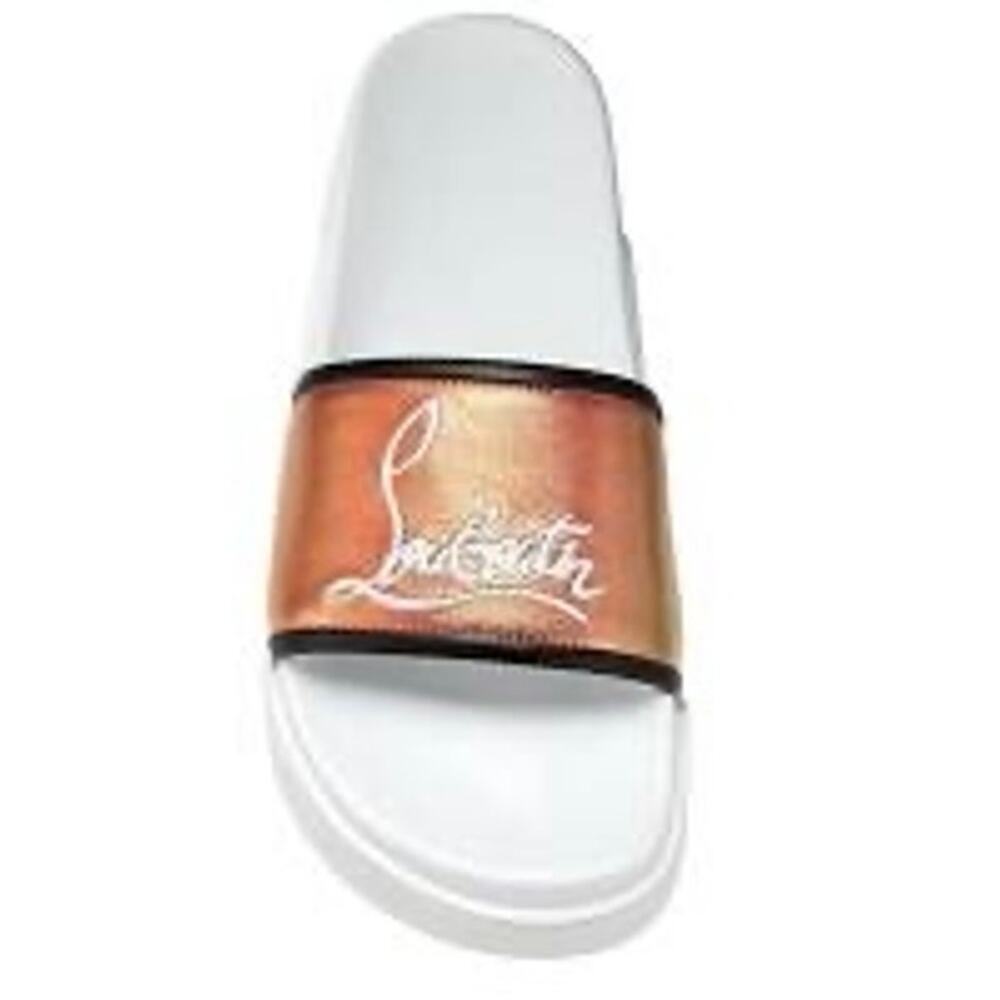 Christian Louboutin Ombre Leather Red Bottom Slide Size 44 | Designer Sandal NEW